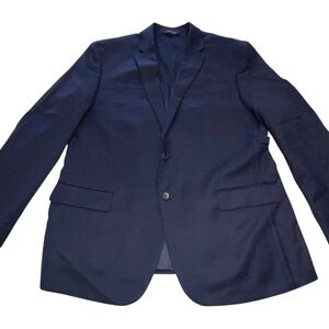 New Jos A Bank Traveler Tech Slim Fit Dark Blue Blazer Sport Coat Men's Size 48L